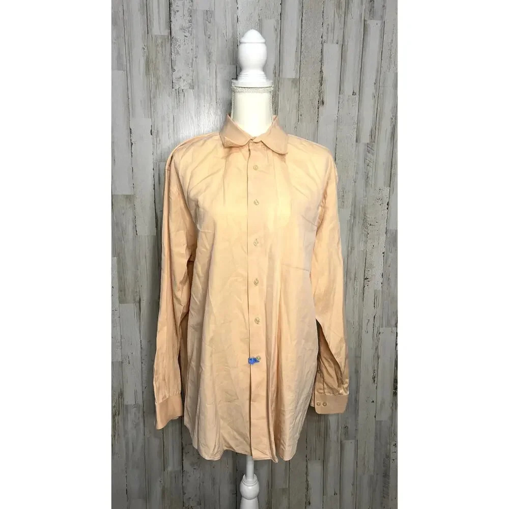 Calvin Klein Men's Slim Fit Dress Shirt 17.5 Multicolor‎ Long Sleeve